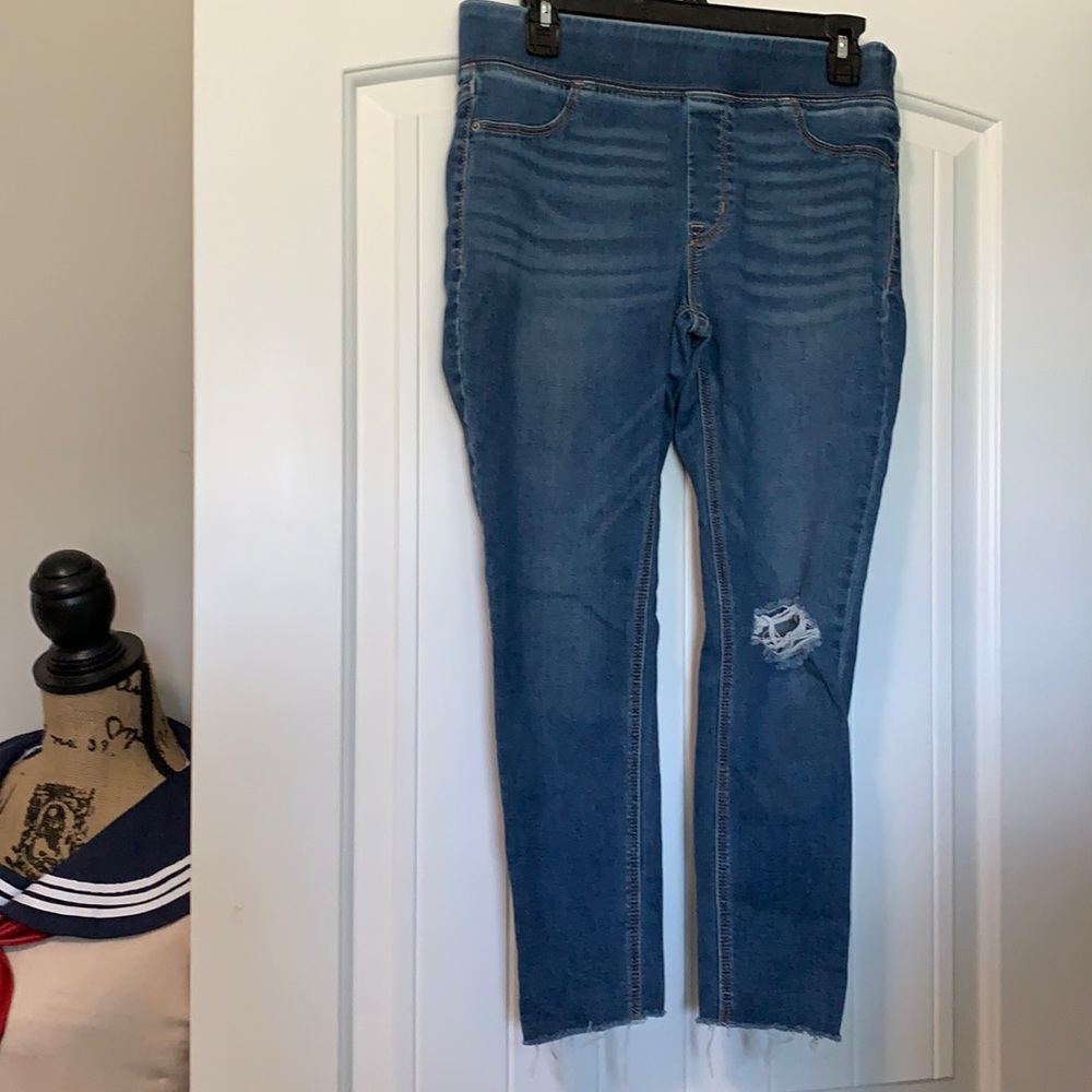 203) Old Navy Rockstar Super Skinny Jeggings Mid Rise Jeans, Size 8 P